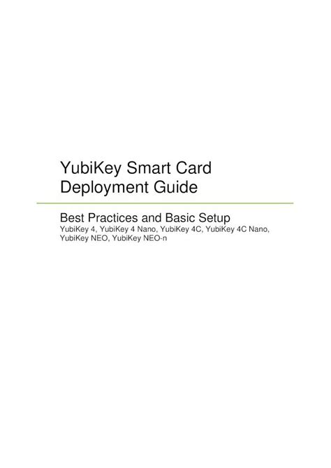 make yubikey smart card windows|yubikey smart card deployment guide.